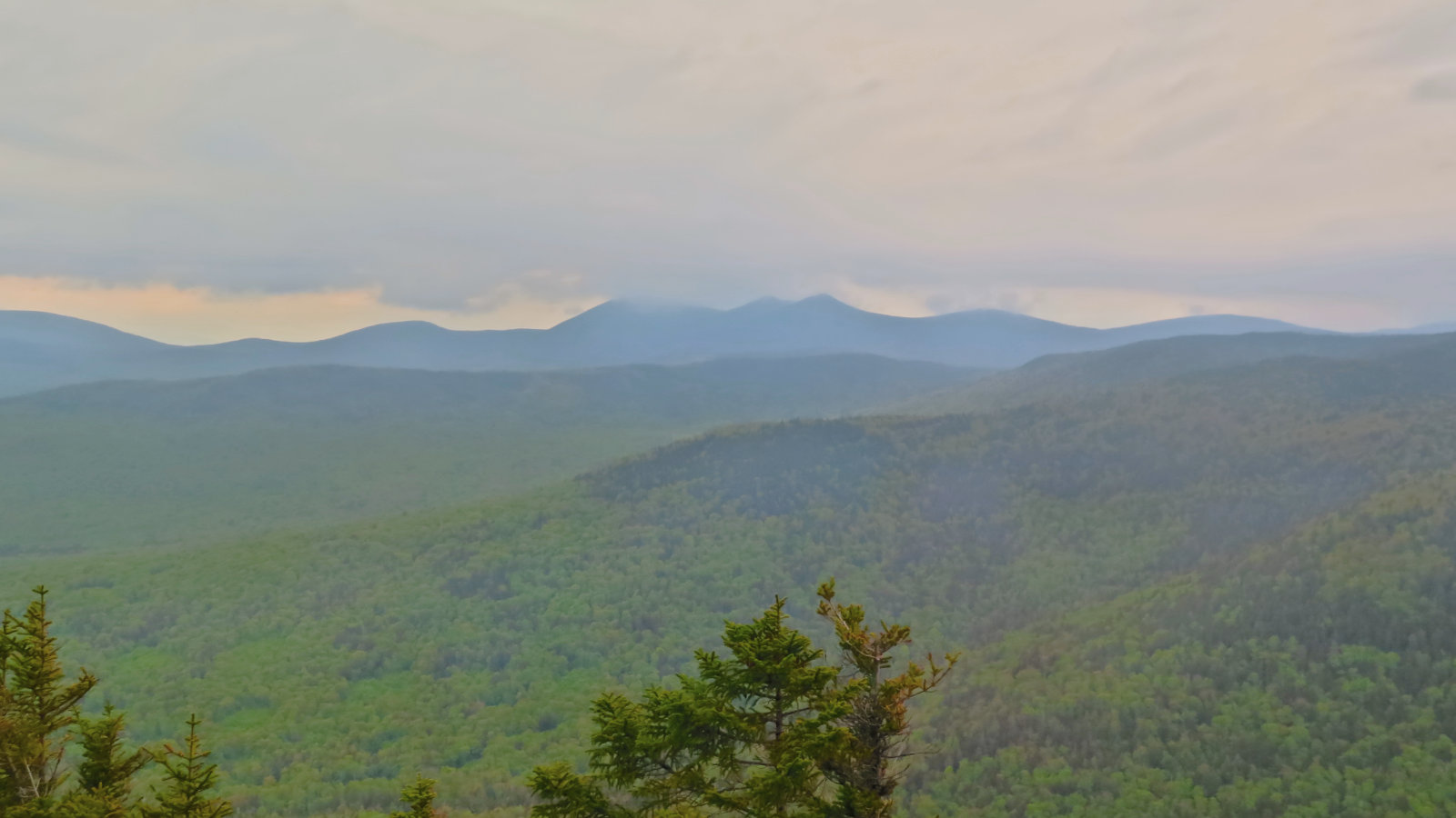 A terribly attenuated view of Mt Tripyramid, White Mountain National Forest, New Hampshire.