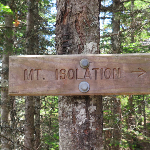 Trail sign for Mt Isolation