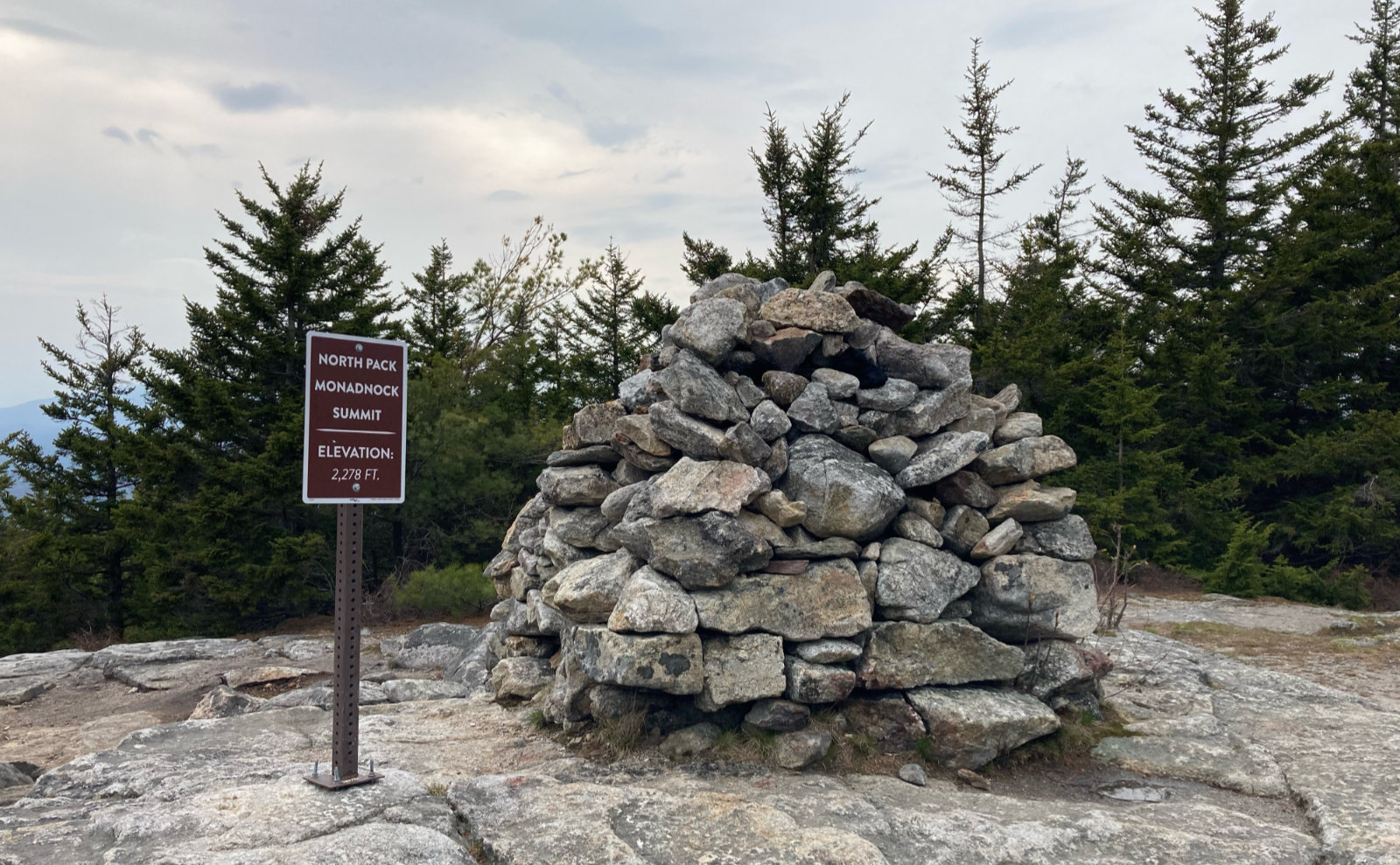 North Pack Monadnock summit cairn