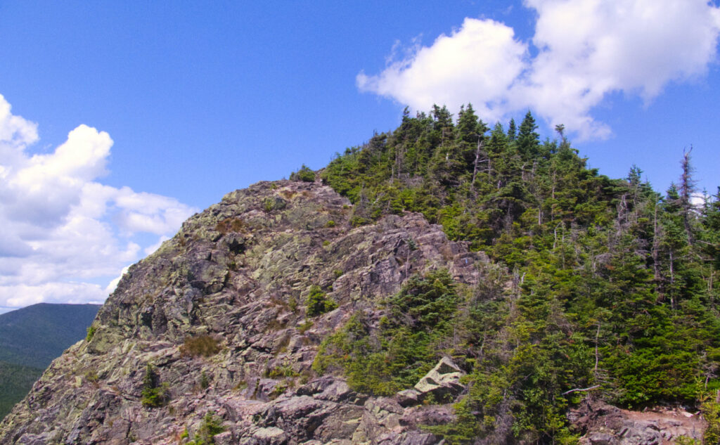 Pemi Loop 2022: Rocky ledge near the top of Mt Flume, NH