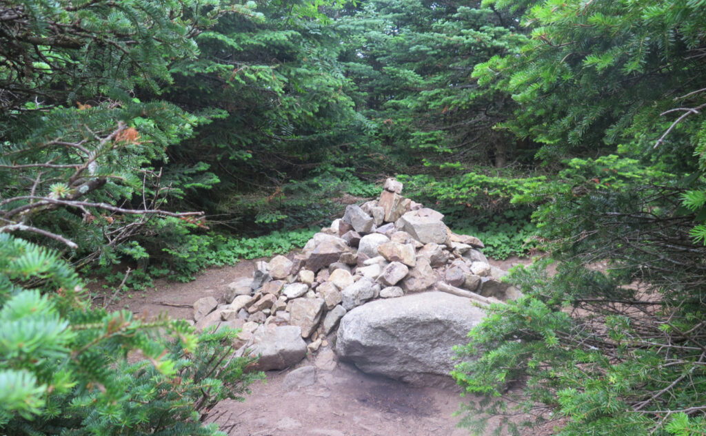 Mt Tom, Field, Willey summit cairn on Mt Tom. 
