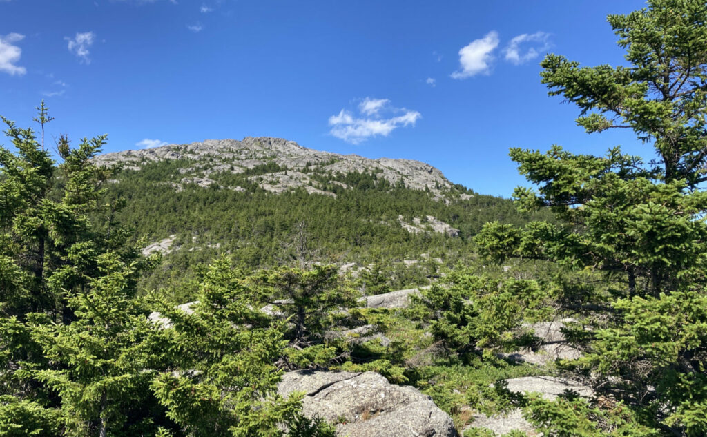 Summit view of Mt Monadnock, New Hampshire. 