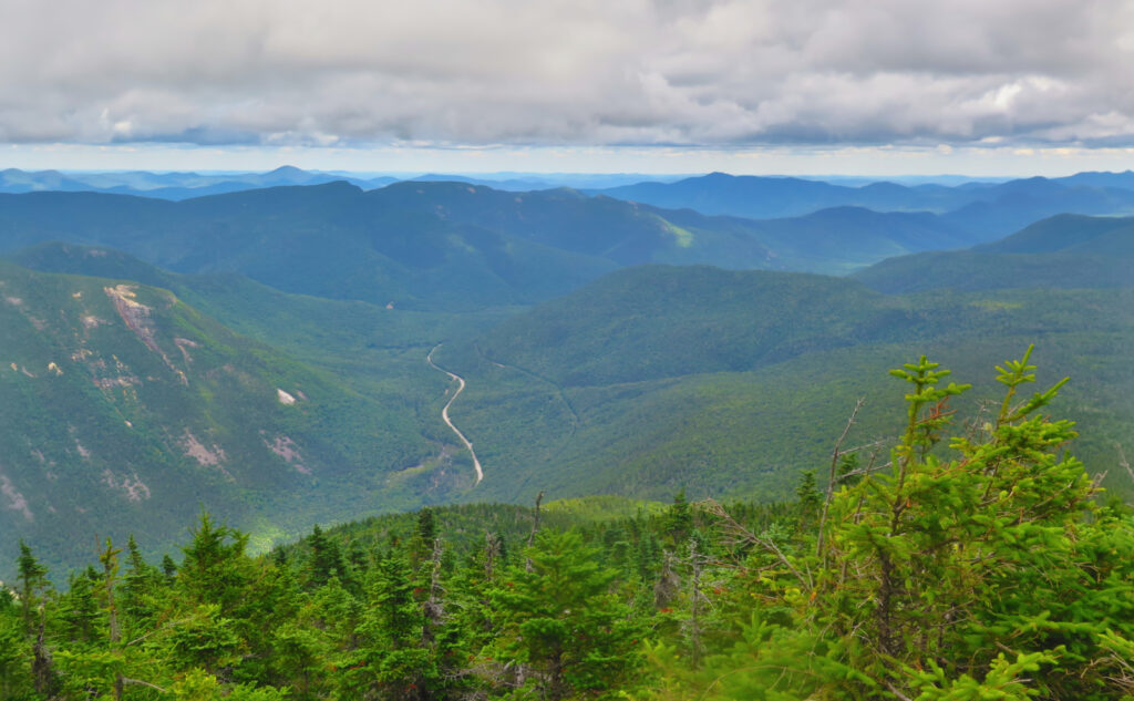 Mt Tom, Field, Willey Route 302 heading south, with Conway Scenic Railway line and Saco River roughly parallel. 
