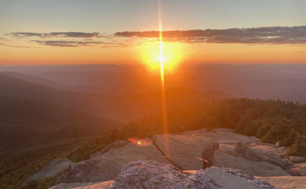 Sunset over Mt Garfield. 