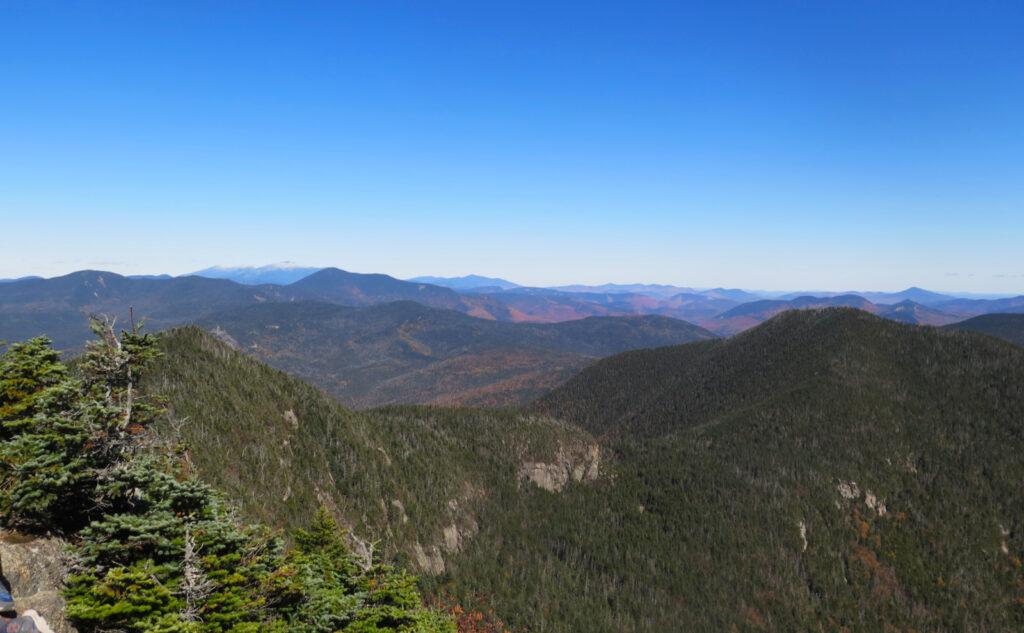 View of Mt Carrigain and Mt Washington from Mt Osceola. 