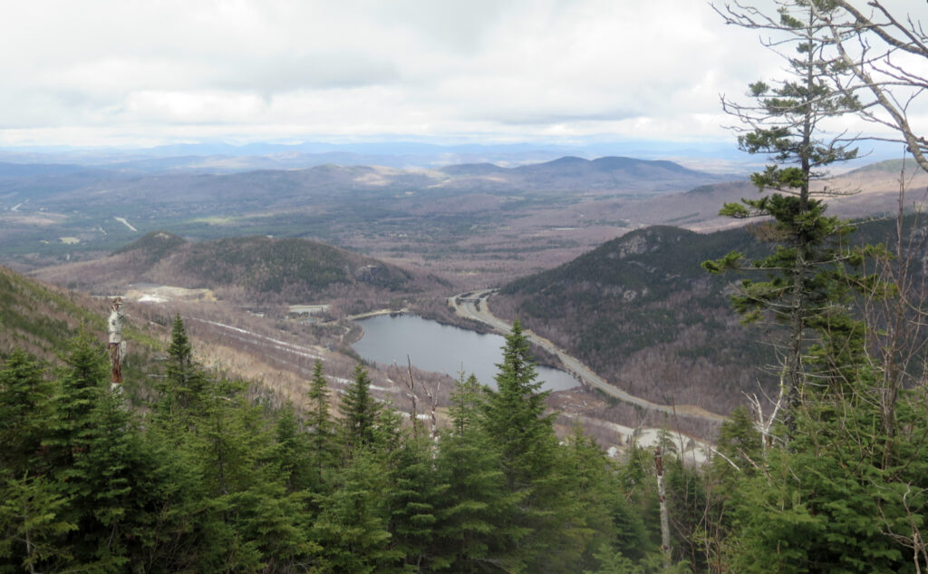 Echo Lake, from above, on Cannon Mountain. White Mountains National Forest, New Hampshire. 