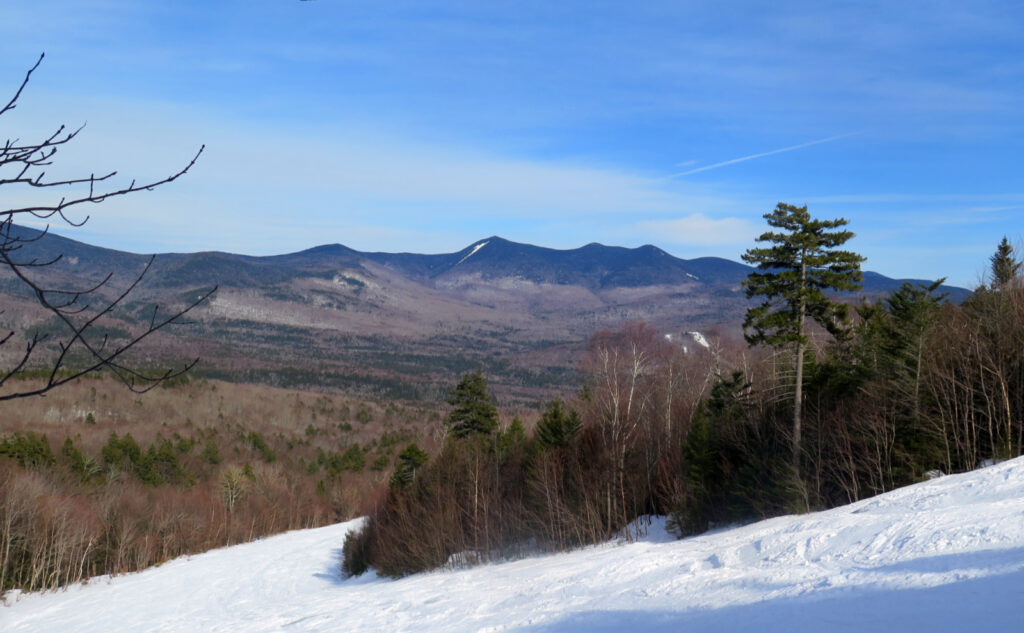 Looking out toward Mt Tripyramid, from near the ski trails of Waterville Valley ski area, on Mt Tecumseh, NH. 