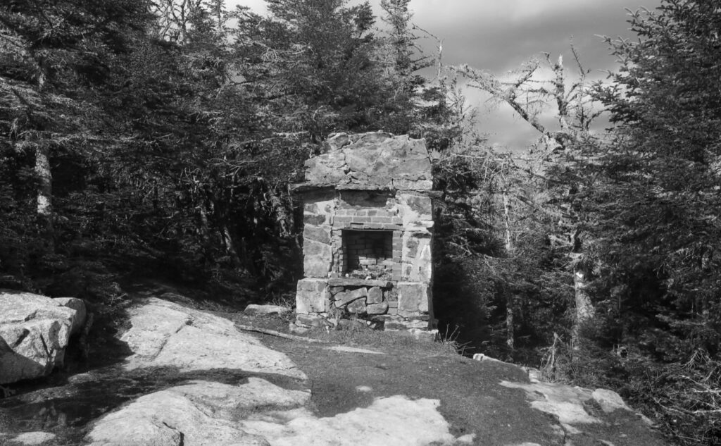 Fireplace from the now-defunct cabin on Mt Starr-King. 