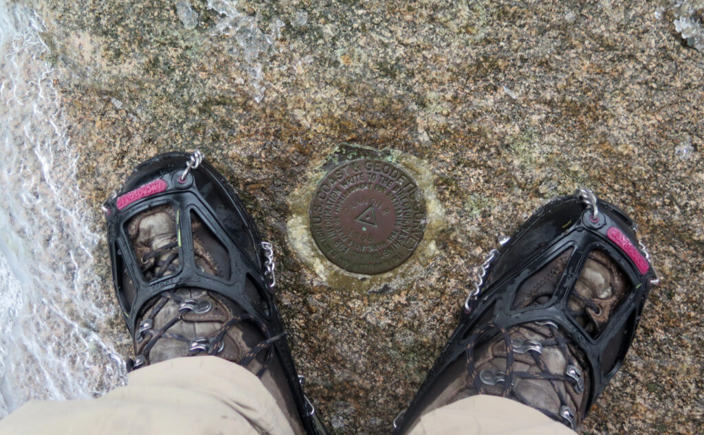 USGS Summit medallion on Cannon Mountain, Franconia Notch, NH. 